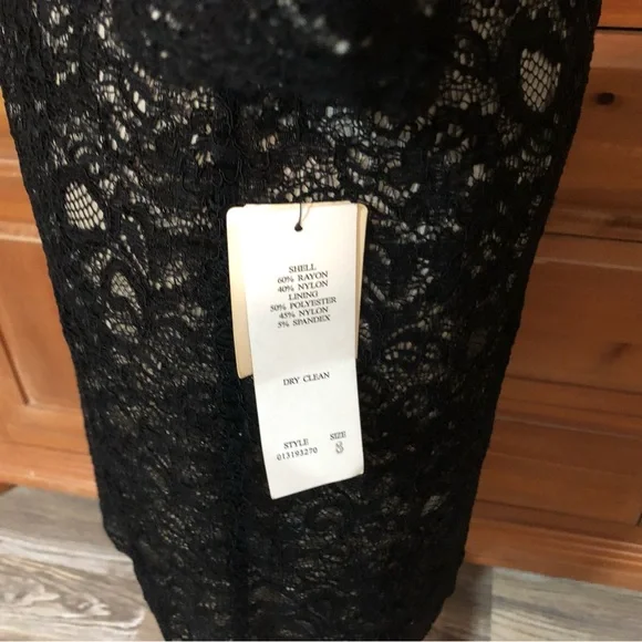 👗NWT Adrianna Papell Black Lace Dress - Picture 4 of 6